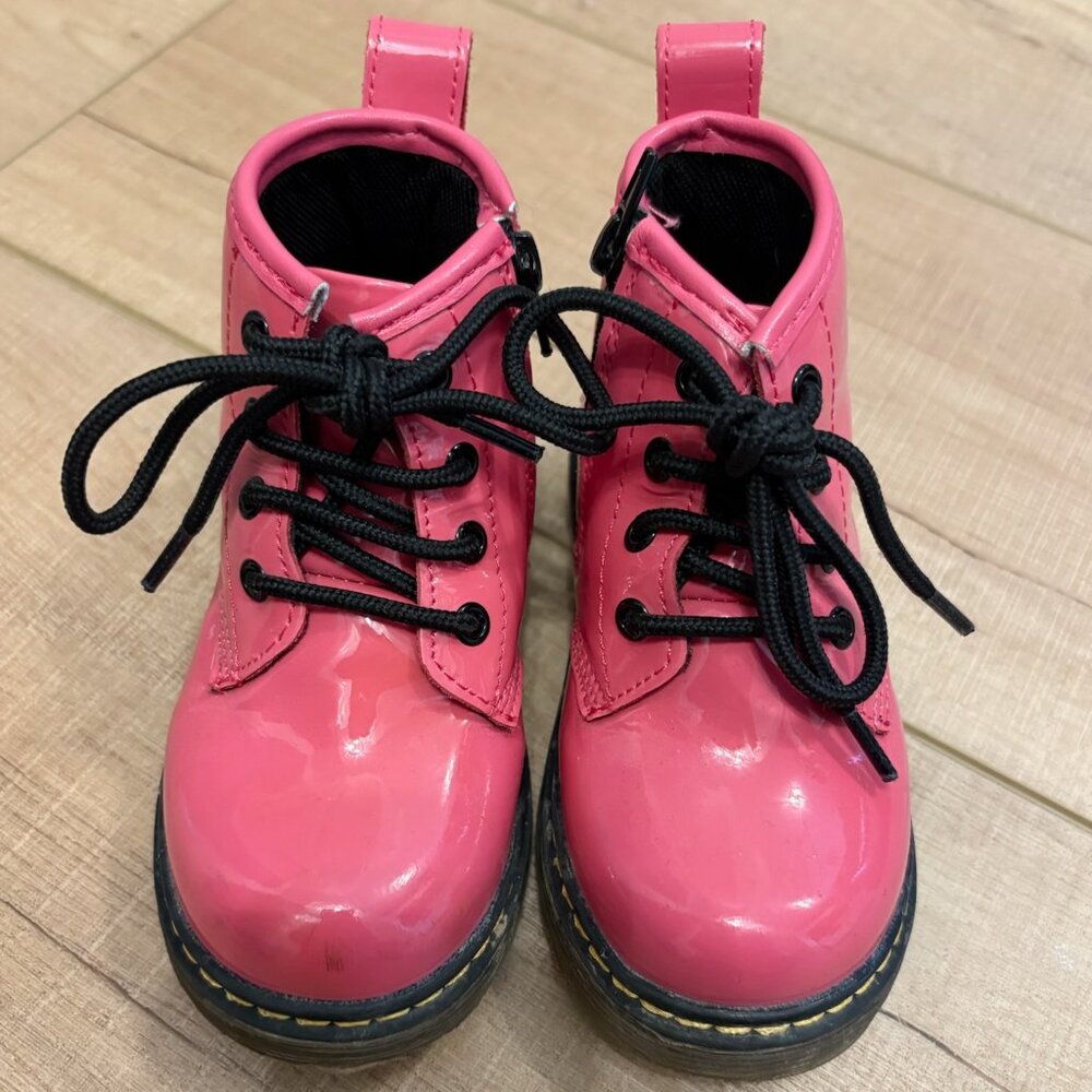 Piper Finn - Bright Pink Toddler Combat Boot - Size 6